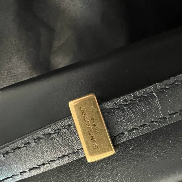 SAINT LAURENT Calfskin Monogram Small Dylan Shoulder Bag in Black - Picture 6 of 11